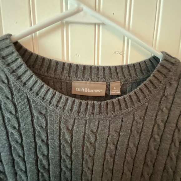 100% Cotton Grey Woven Sweater (L) - Picture 2 of 5